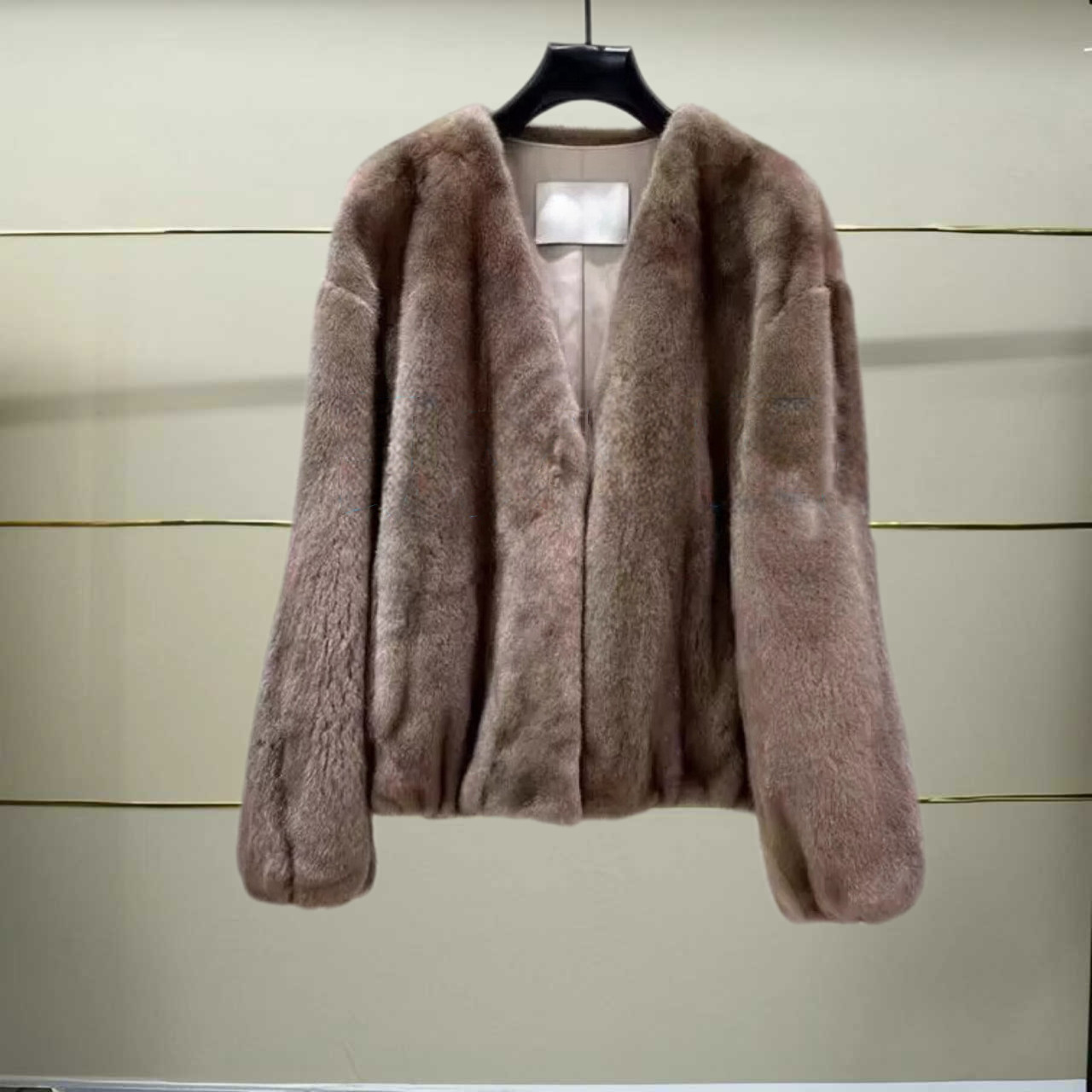 正品2024年冬水貂皮毛一体外套EBD4FUR006-240h