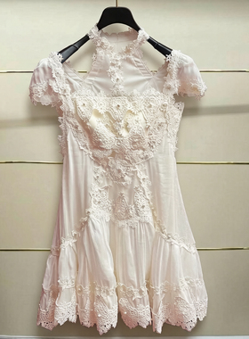 区现货正品24夏重工花边度假连衣裙LF24X31SO133-240