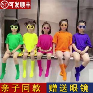 纯棉彩色短袖 闺蜜糖果t恤同学聚会团体班服伴娘舞蹈服 宽松姐妹装