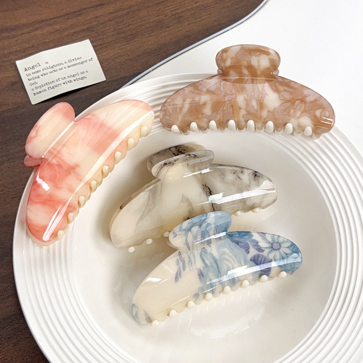 2025新款水墨风抓夹气质简约后脑勺发夹大号盘发发抓高级感鲨鱼夹,饰品/流行首饰/时尚饰品新,民族风发饰,淘宝优惠券,粉丝福利购,淘宝优惠卷