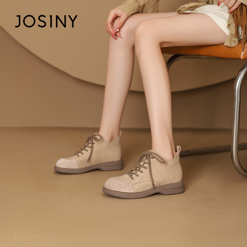 卓诗尼2025冬厚底马丁靴