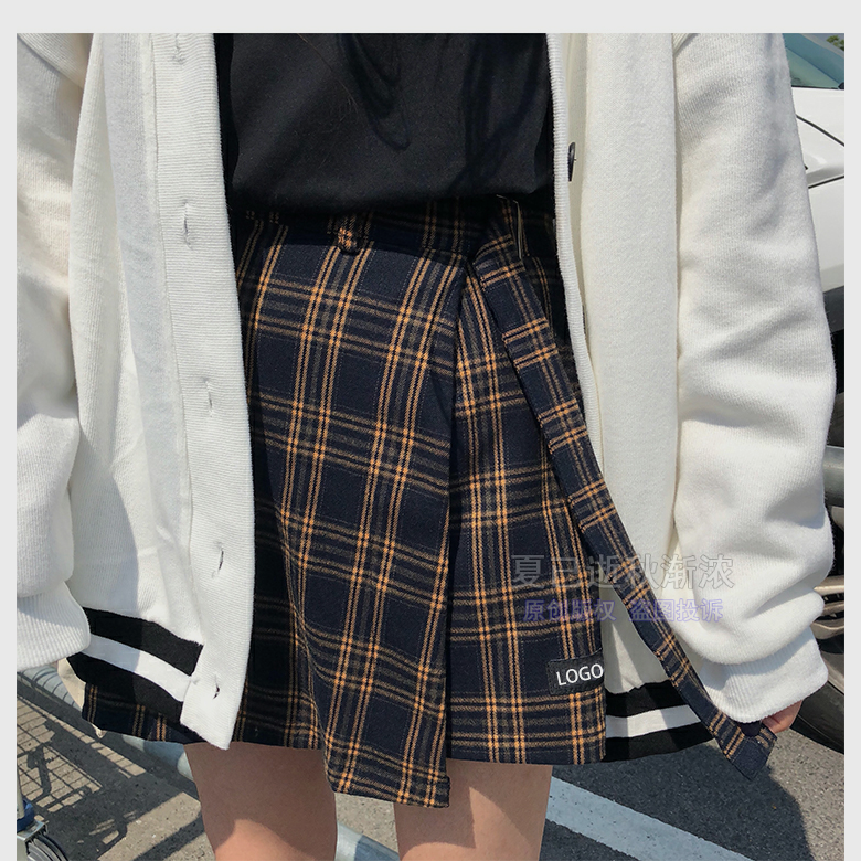 Kumiko Real shot Famous ulzzang college Pretty wild Paige Irregular lattice Body Culottesin the Women's clothing/Boutique , Skirts  category - from Buy2taobao.com to provide professional Taobao agent buy service