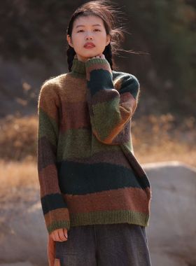 MMBL慢慢变蓝荼羊毛羊绒高领衫毛衣351292