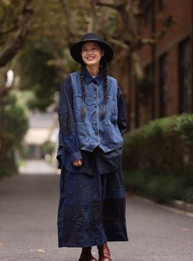 MMBL慢慢变蓝荼复古牛仔马甲332216