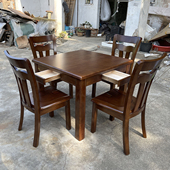 厚重款 全实木小方桌正方形八仙桌四方桌家用饭桌小户型餐桌椅组合