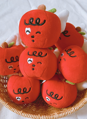 one one原创设计 苹安天使毛绒挂件 超可爱小苹果挂件 送礼好物