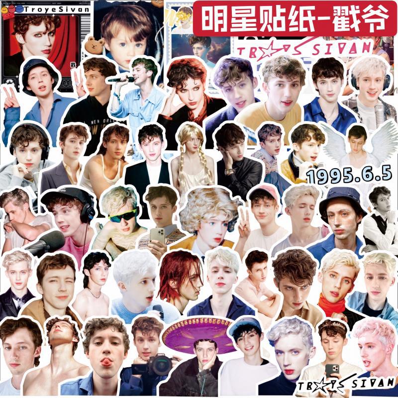 戳爷贴纸欧美明星Troye Sivan周边手机电脑水杯行李箱diy手帐贴画