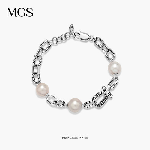 MGS重手工宝石镶嵌轻奢珍珠手链