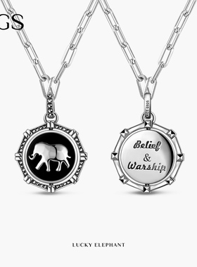 曼古银S925银项链吊坠