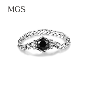 轻奢复古设计饰品 MGS曼古银第六感S925银手链时尚 明星同款