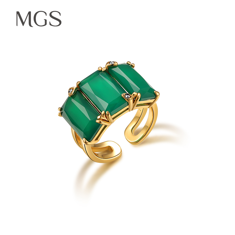 MGS/曼古银925银玛瑙戒指