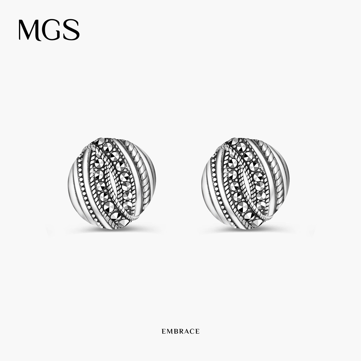 MGS曼古银原创设计925银女耳环