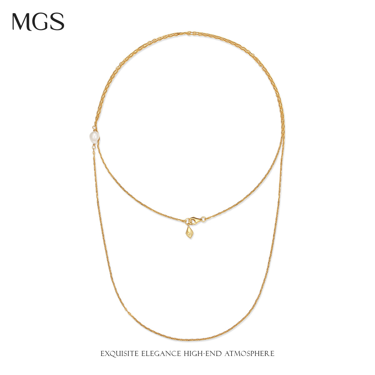 MGS/曼古银2025新款长款秋冬毛衣链S925银珍珠项链小众设