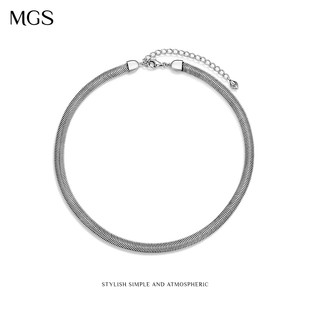 MGS/曼古银卡梅奥美人项链S925银素链锁骨链高级感轻奢小众颈链女