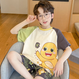 儿童睡衣男孩夏季短袖纯棉家居服
