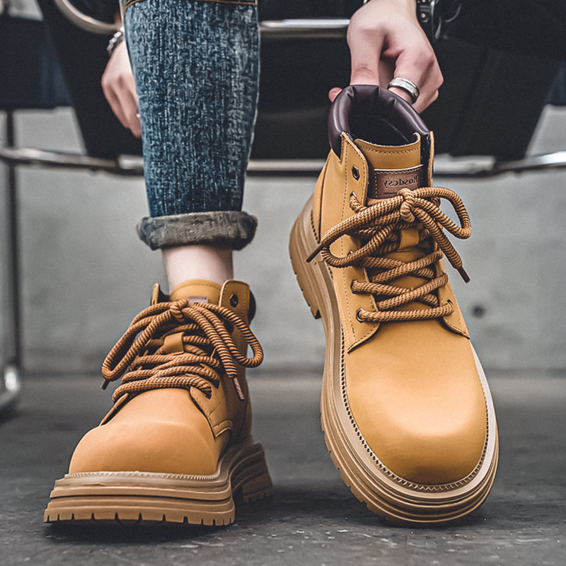 马丁靴大黄靴机车风男鞋