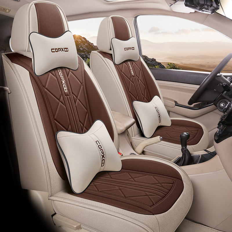 东风郑州帅客7座汽车座套2+3+2亚麻全包座椅套四季七座专用坐垫夏