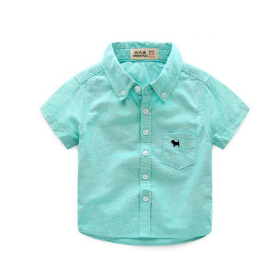 男童纯棉短袖衬衫 2018夏装夏季新款童装衬衣儿童宝宝上衣潮|msdalam kategori Kanak-kanak/Bayi/Keluarga dipasang, shirt - dari Buy2taobao.com untuk memberikan perkhidmatan ejen Taobao profesional membeli