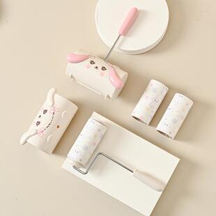 吉兔10cm粘毛器家用粘毛神器滚筒毡滚刷可撕式卷纸替换纸沾毛器