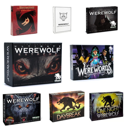 英文版Werewolf devious小白狼破晓狼休闲益智卡牌经典狼人系列桌