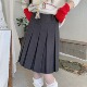 毛呢百褶裙miu系呢子半身裙高腰显瘦A字中长款 灰色遮肉裙韩系复古