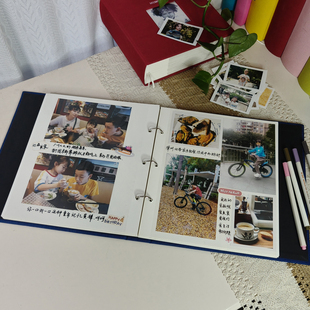 活页相册家庭大容量粘贴式情侣覆膜相本diy拍立得3寸4寸生日礼物