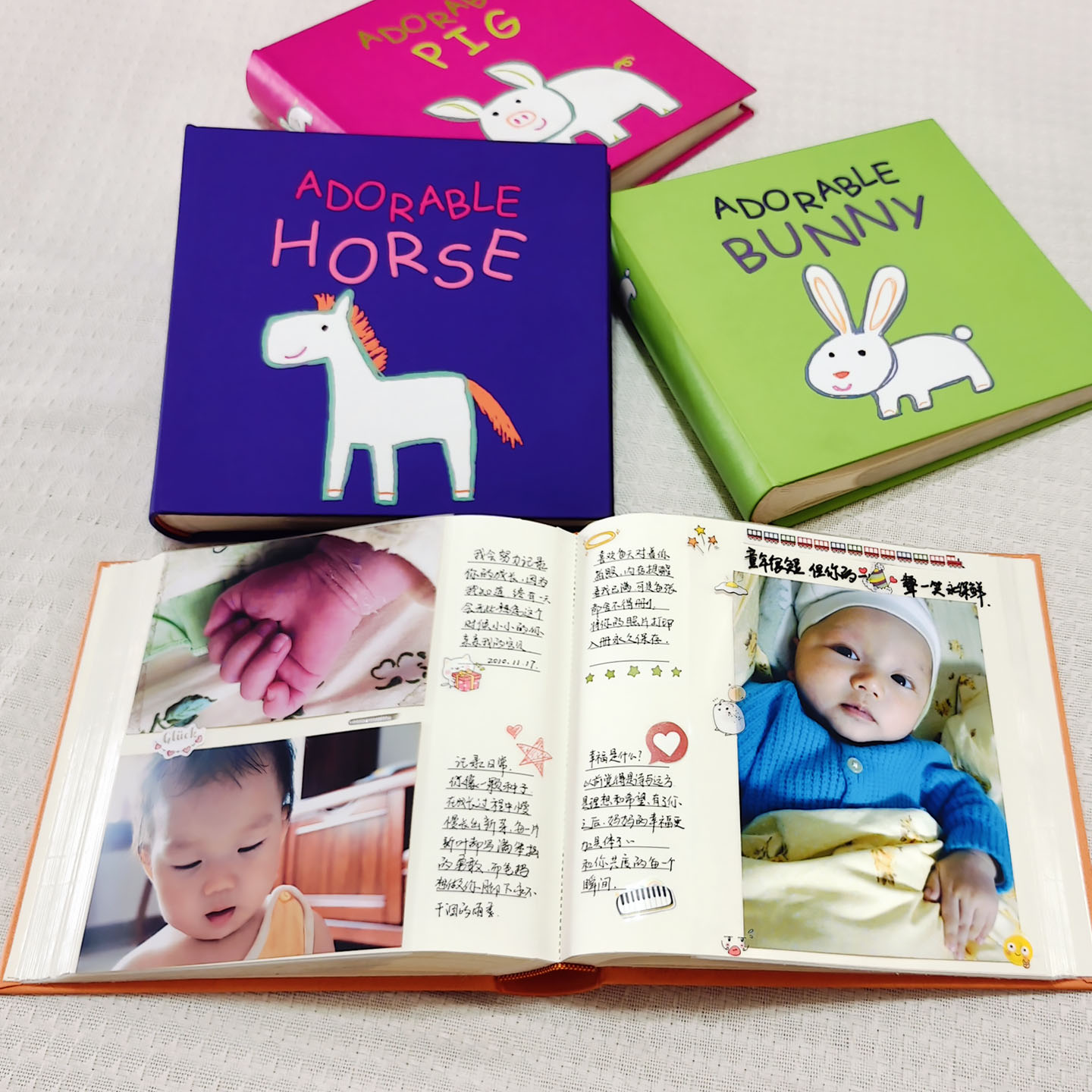 200张6寸写字横竖混装宝宝相册本