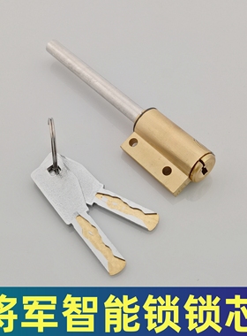 将军下插式指纹锁智能锁应急锁锁芯伸缩杆假插芯锁芯全铜C级