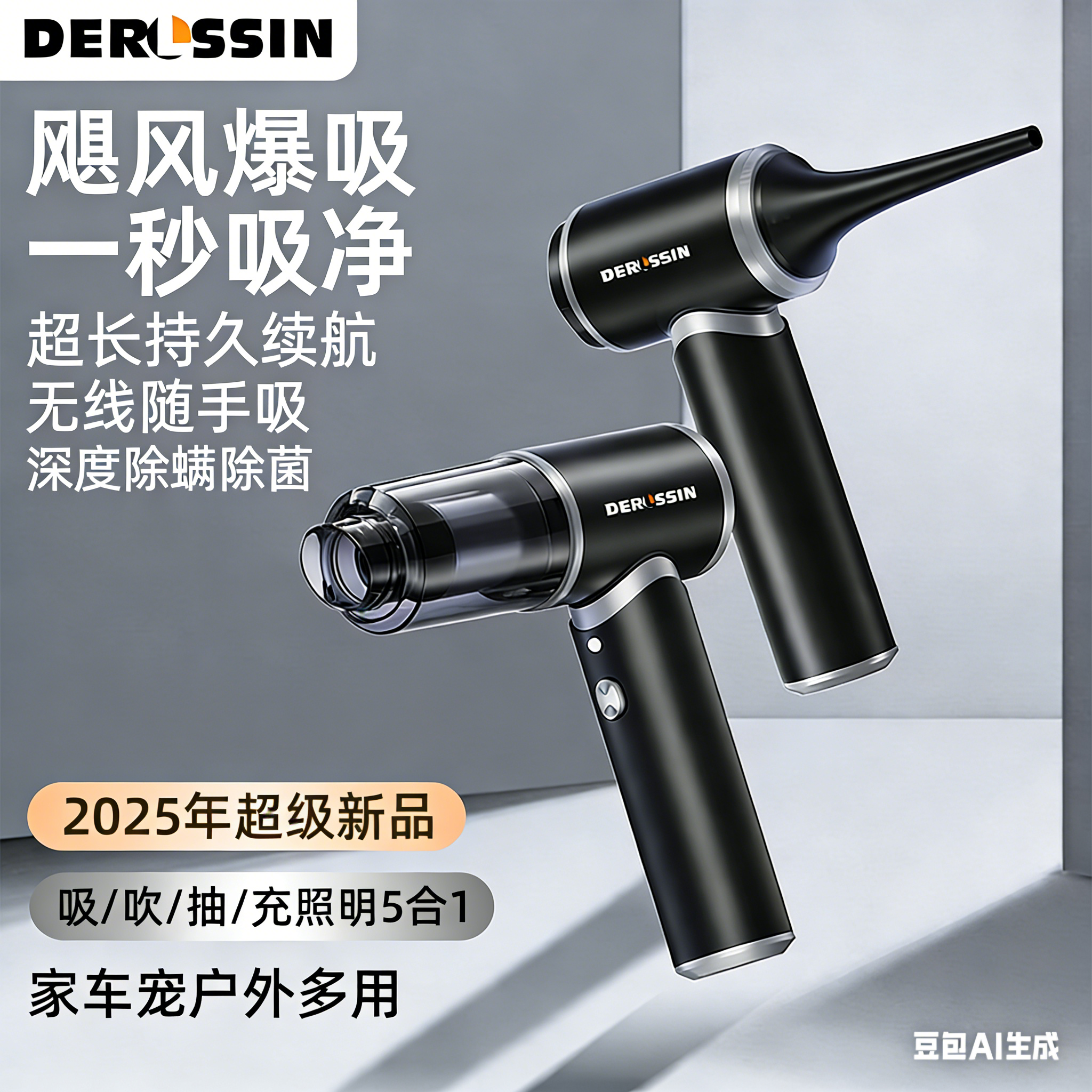 车载吸尘器车用无线充电吸吹两用家用小型迷你手持汽车车内大功率