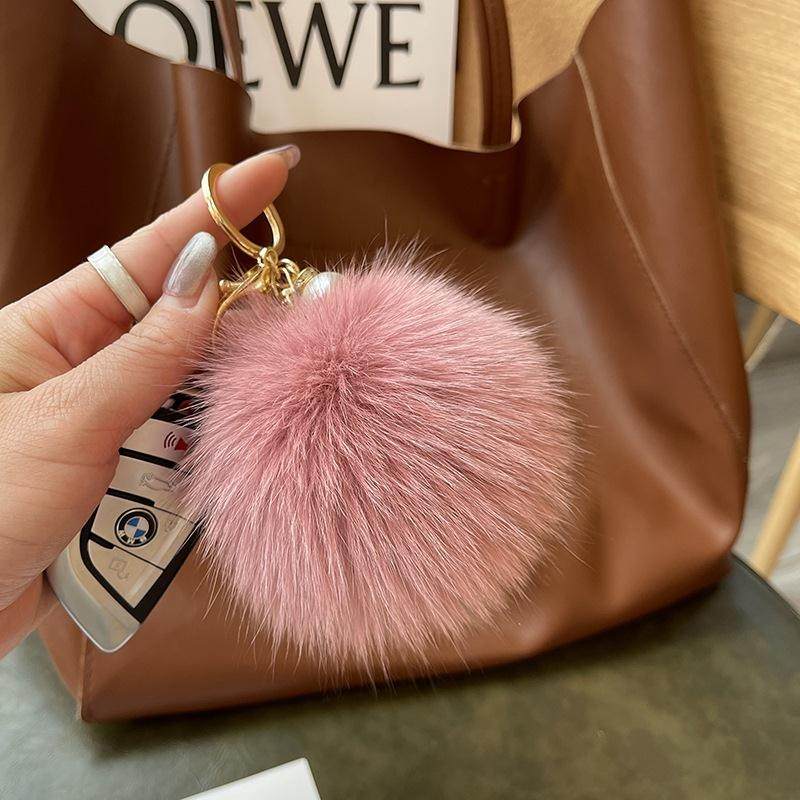 挂件皮草毛球球创意ins配饰挂饰毛绒挂饰钥匙扣ins狐狸汽车风包包