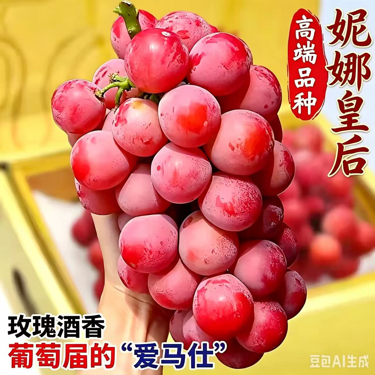顺丰整串正宗妮娜皇后葡萄罗马红宝石红提新鲜提子女皇尼公主鲜果
