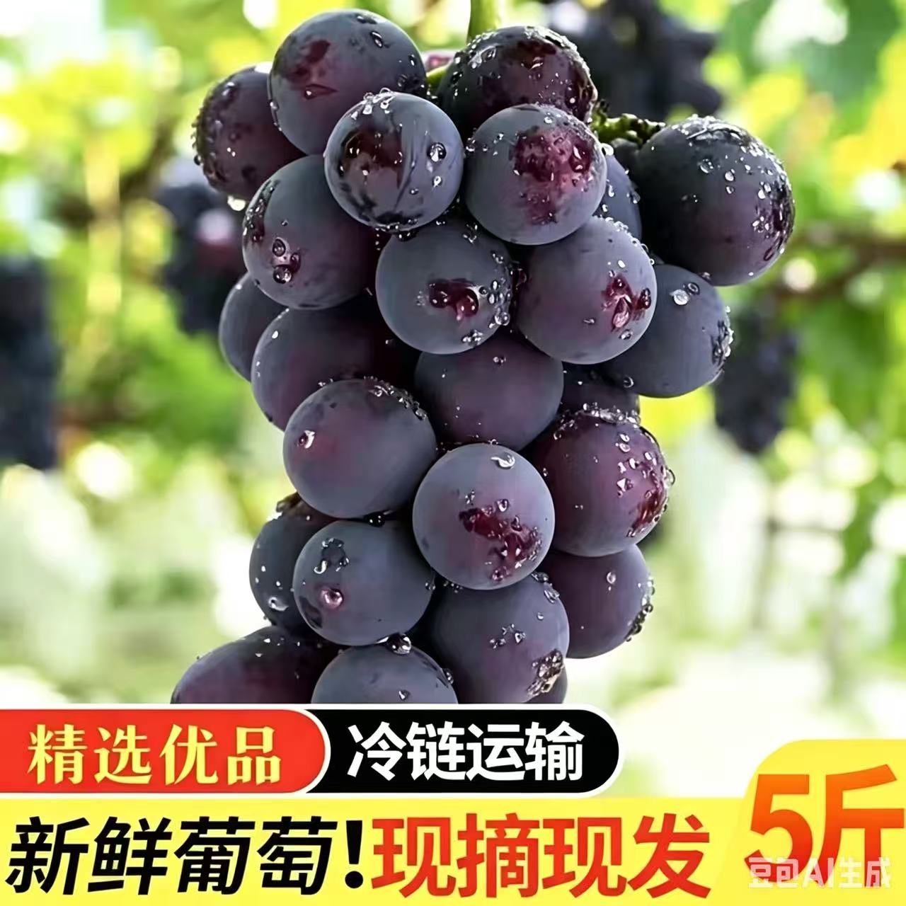 现摘大粒巨峰葡萄辽宁新鲜峰乒孕妇水果整箱当季果整串冷链礼盒装