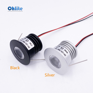 支持调光DC12V 24V迷你LED射灯3W防水IP65节能聚光灯开孔28-30MM
