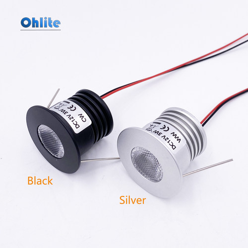 支持调光DC12V 24V迷你LED射灯3W防水IP65节能聚光灯开孔28-30MM