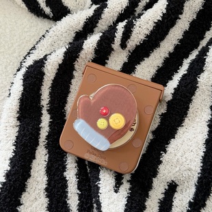 秋冬色系可爱手套磁吸支架适用小米mixflip2手机壳华为PuraX铰链保护套三星ZFLIP7 5硬OPPOn3flip荣耀Vflip