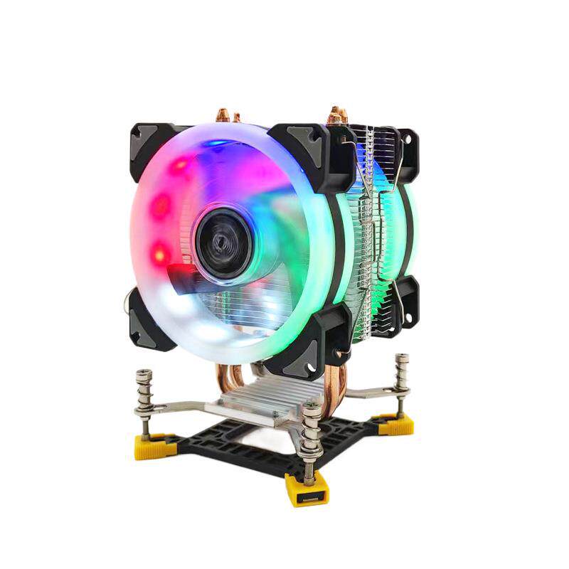 12代2管风冷电脑cpu散热器9cm静音风扇台式主机115X螺杆式温控