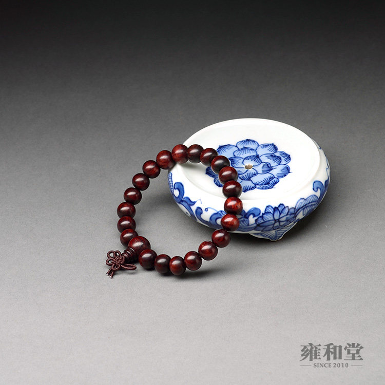 逸品 | 野生老料印度小叶紫檀手串手工珠 佛珠9mm21颗念珠
