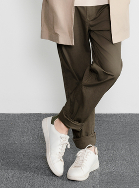 Arba设计 P105 春夏秋高级轻通勤橄榄褐新疆棉弹零压闲适微锥西裤