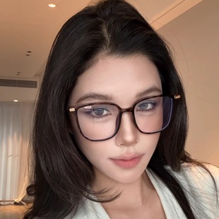 弗瑞姆眼镜韩系复古高颜值超轻大框防蓝光平光镜学院风素颜419