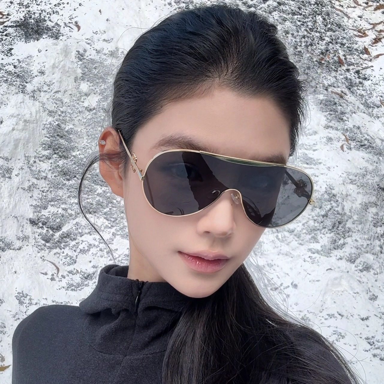 弗瑞姆眼镜超大连体飞行新款金属网红ins同款墨镜个性太阳眼镜319