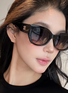 弗瑞姆眼镜大框猫眼墨镜女款防紫外线防晒偏光太阳眼镜配近视689