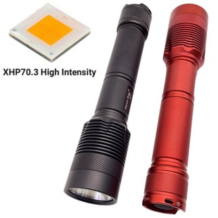 XHP70.3平头LED手电筒26650充电电池强光4500LM超亮户外45W CREE