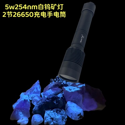 深紫光UVC255/254白钨矿灯手电筒