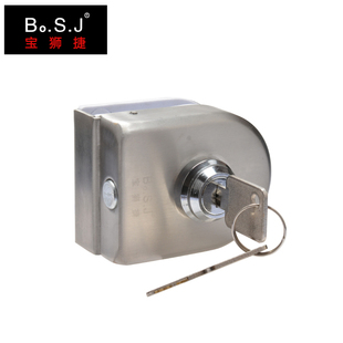 宝狮捷（BOSJ）玻璃门锁 单开/双开门锁 双向锁 单向锁商用玻璃锁