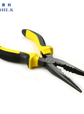 赛科 镍铬合金钢双簧片斜嘴钳 黑色瓦光尖嘴钳 出口品质 SK-601E