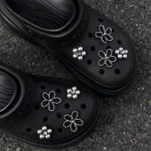 扣适配crocs卡洛驰洞洞鞋 花高级感可拆卸鞋 配饰 鞋 珍珠小花洞洞鞋