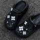 扣适配crocs卡洛驰花朵diy配件 花SMFK联名同款 反转黑白洞洞鞋 鞋