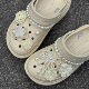 扣diy配饰 花高级感珍珠花束适配crocs卡洛驰鞋 陌上花开洞洞鞋 鞋