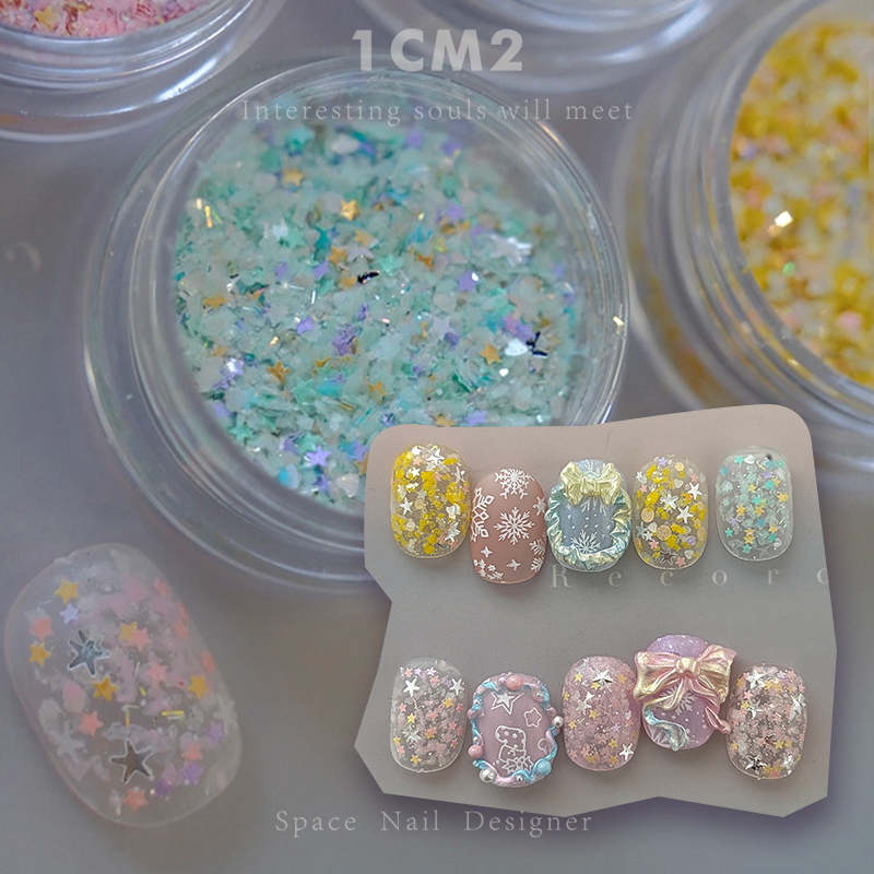 圣诞节专属氛围点缀闪粉指甲亮片