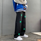 五角星印花牛仔裤男501-1-Y613，男装牛仔裤，星座501-1